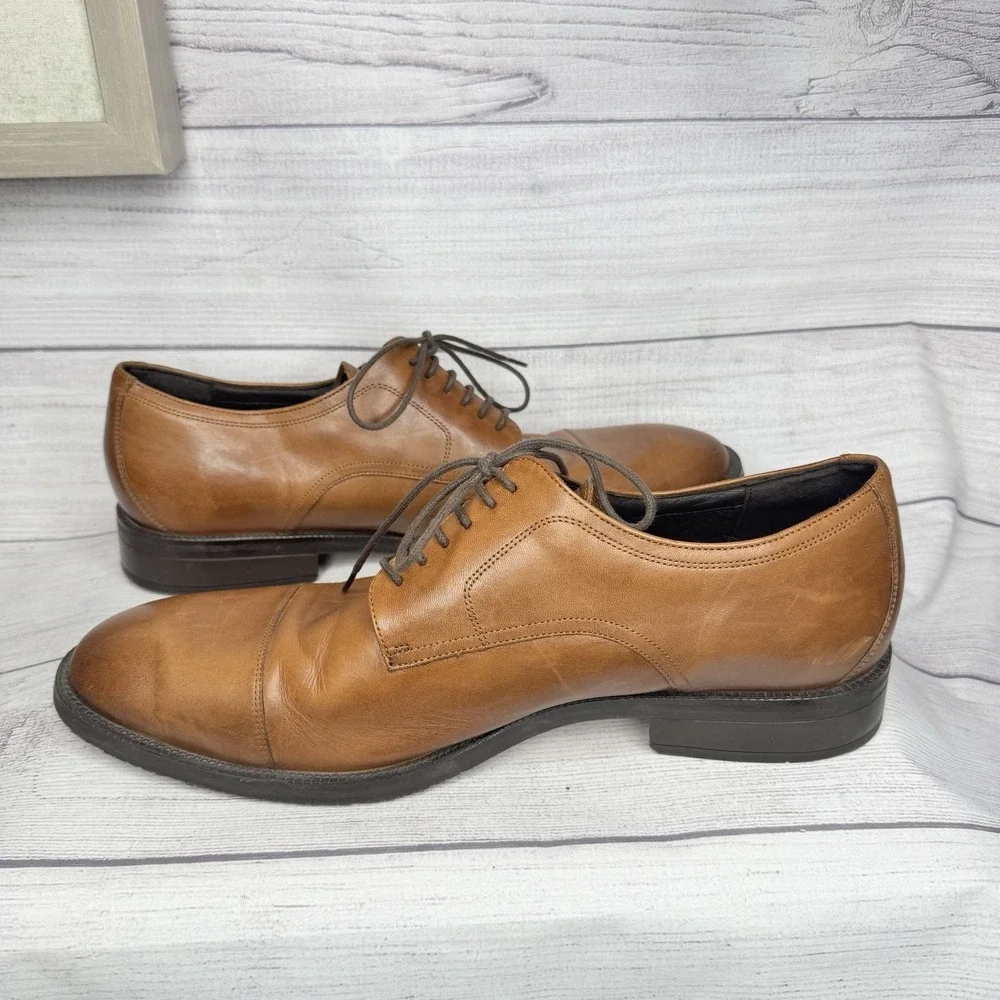 Cole Haan‎ Tan Leather Classic Captoe Oxford Dress Shoes Men's Size 12M C34138